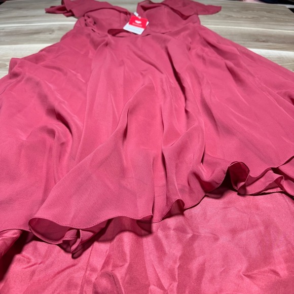 JJ's House High-Low Dress Women 12 Cinnamon Rose Chiffon Formal Guest NWT - Picture 2 of 10